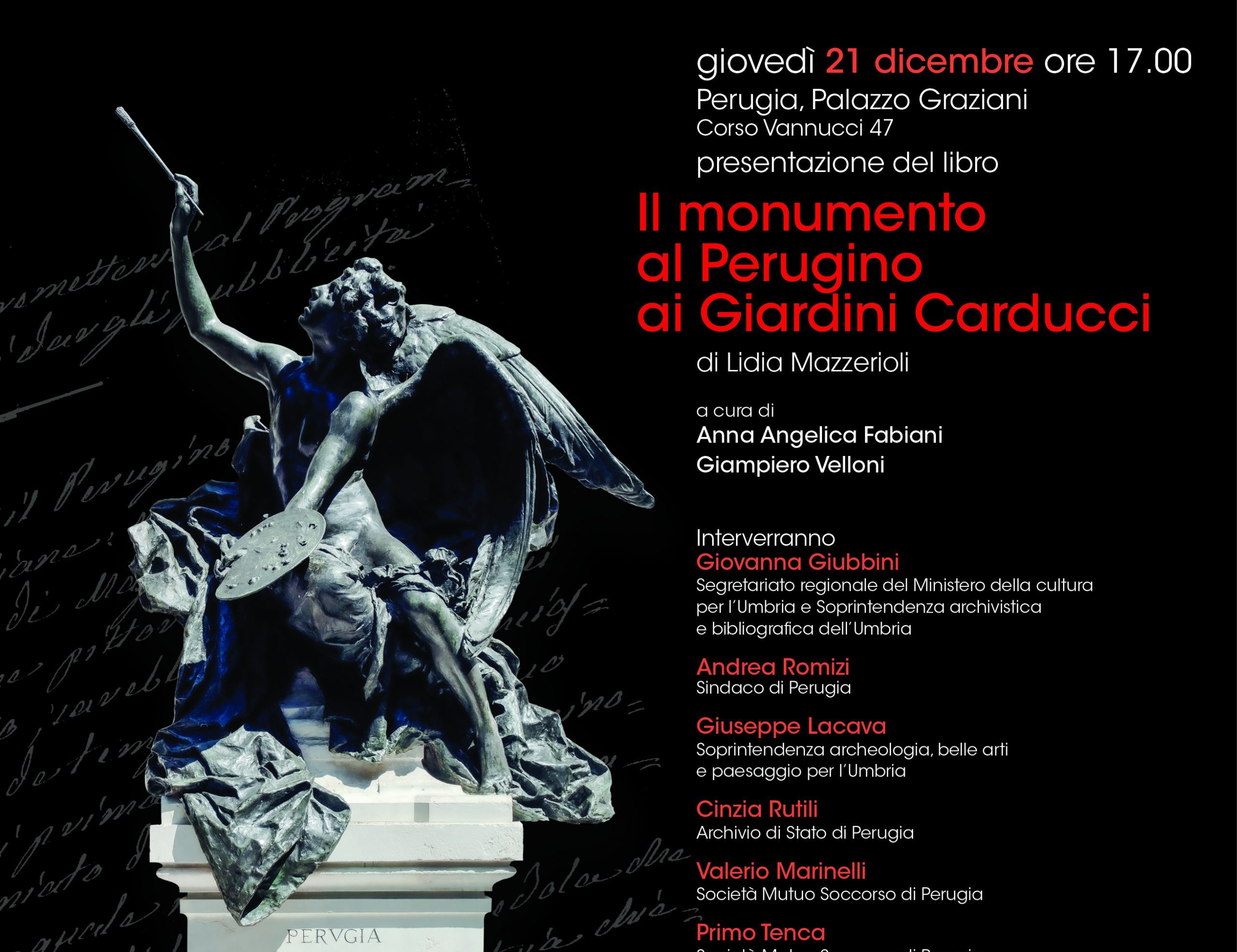 Presentazione del volume: “Il monumento al Perugino ai Giardini Carducci”